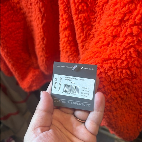 Eddie Bauer Fireside Plush Fleece Pullover Jacket NWT- FP look for less - Picture 5 of 7